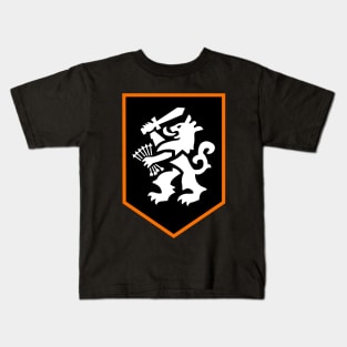 orange Netherlands lion emblem. Kids T-Shirt